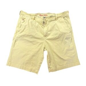 Robert Graham Yellow Chino Shorts Men's 38 Stretch Cotton Summer